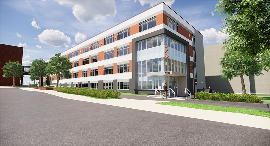 Rendering of the Pennovation Lab Building