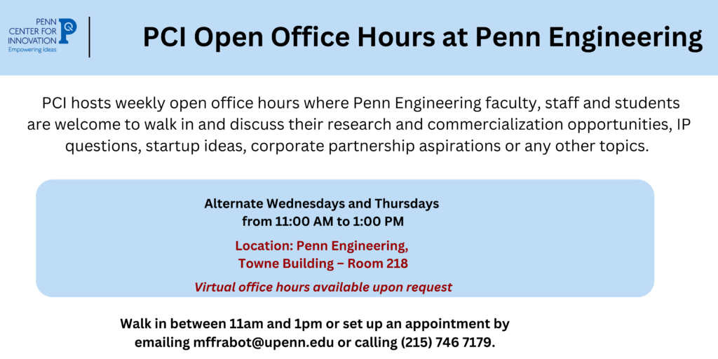 PCI Open Office Hours at Penn Engineering